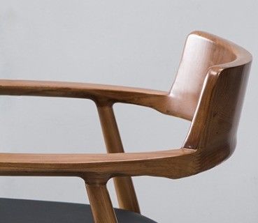 Sillones de comedor tapizados de madera maciza en estilo nórdico clásico para comedor y sala de estar