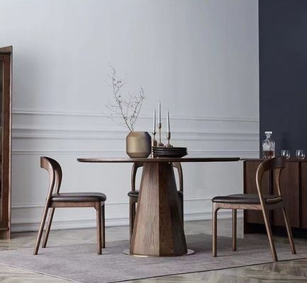 Silla de restaurante con tapicería de madera sólida nórdica moderna sillas de comedor con dimensiones W48.5cm*D55.2cm*H77cm