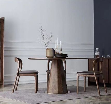 Silla de restaurante con tapicería de madera sólida nórdica moderna sillas de comedor con dimensiones W48.5cm*D55.2cm*H77cm