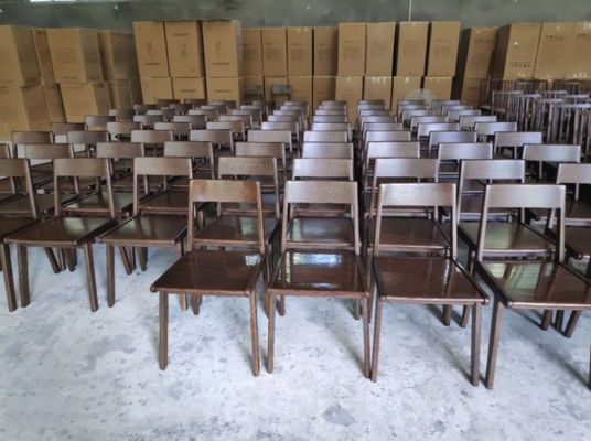 Sillas de comedor de madera maciza de estilo clásico nórdico para muebles de restaurante