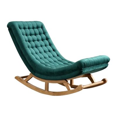 Servicio OEM Aceptado Madera sólida de tejido de tufo único Ocio Sofá mecedor silla NO Plegable