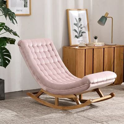 Servicio OEM Aceptado Madera sólida de tejido de tufo único Ocio Sofá mecedor silla NO Plegable