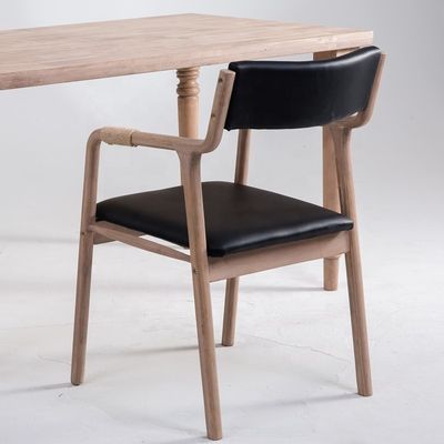 Muebles de comedor de madera maciza estilo vintage cuerda decorado silla de comedor