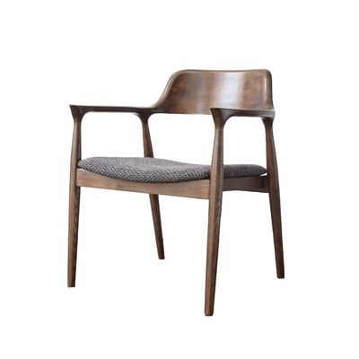Muebles de comedor de cuero negro moderno tapizado de madera silla de comedor con tapicería y diseño