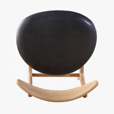 Silla de restaurante de estilo europeo de cuero PU tapizado de madera para diseño moderno y de lujo