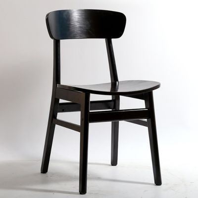 Silla de restaurante de estilo europeo de cuero PU tapizado de madera para diseño moderno y de lujo