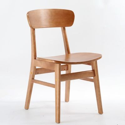 Silla de restaurante de estilo europeo de cuero PU tapizado de madera para diseño moderno y de lujo