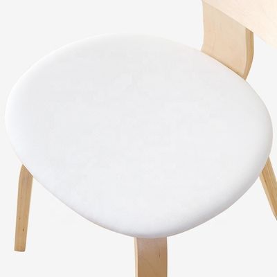 Embalaje de correo silla de comedor de madera de roble con tapicería de PU de moda