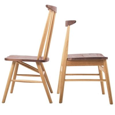 Silla de comedor de lujo de madera sólida para restaurante clásico