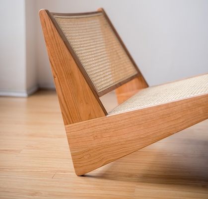 Diseño contemporáneo Muebles para el hogar Silla de ratán tejida Silla de madera maciza para espacios de ocio Estilo contemporáneo