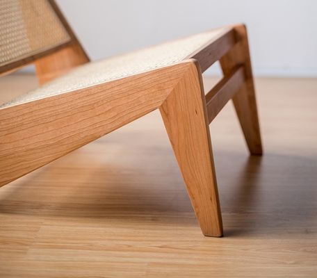 Diseño contemporáneo Muebles para el hogar Silla de ratán tejida Silla de madera maciza para espacios de ocio Estilo contemporáneo