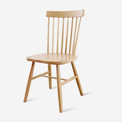Silla de comedor de madera sólida moderna y sin plegado para la decoración del comedor