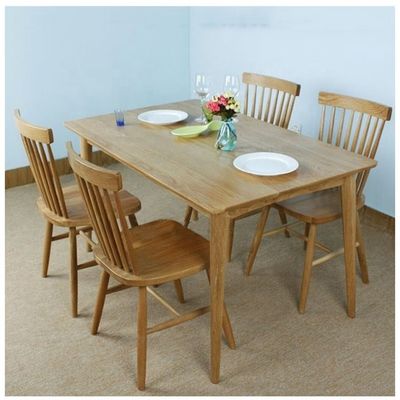 Silla de comedor de madera sólida moderna y sin plegado para la decoración del comedor