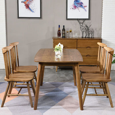 Conjunto de mesa de comedor de madera sólida para familias de diseño clásico bodas de madera