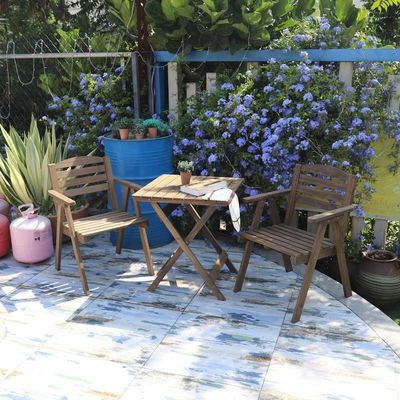 Embalaje de correos y muebles duraderos para patio al aire libre con madera sólida