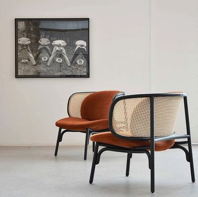Silla de ratan de madera única para el último diseño Silla de madera tapizada W68*D70*H82cm