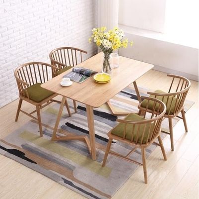 Diseño moderno de apilamiento silla de comedor Winsor Muebles de madera sólida para restaurante a medida nórdico