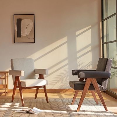 NO Plegable último diseño Muebles para el hogar Silla de salón tapizada con sillas de acento de madera maciza