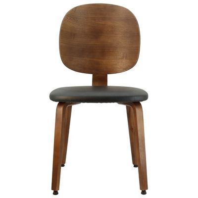 Casa Muebles Silla de comedor de madera con tapicería de cuero o tela y artesanía superior