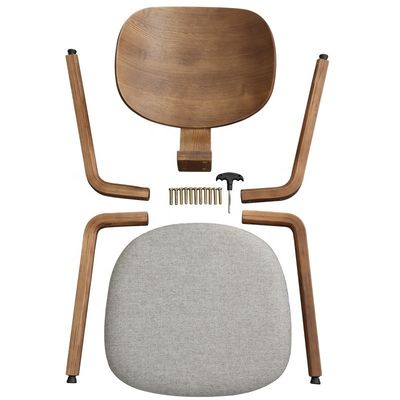 Casa Muebles Silla de comedor de madera con tapicería de cuero o tela y artesanía superior