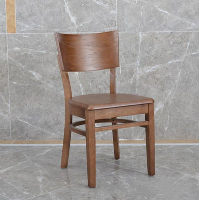 Silla de comedor de madera de hotel/café/restaurante con madera de calidad comercial