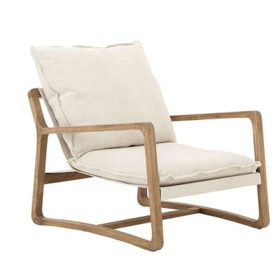 Muebles de sala de estar Mejor silla de madera con asiento tapizado y marco de madera maciza