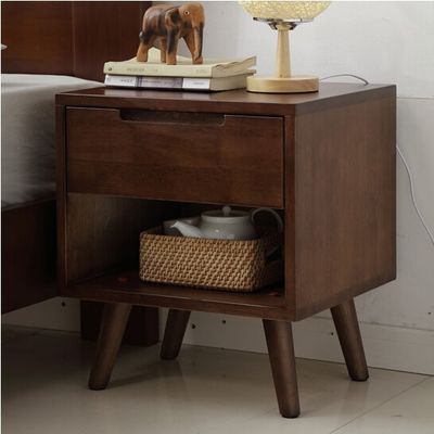 Mesa de noche de madera maciza gabinete de almacenamiento de moda para decoración de dormitorio y sala de estar