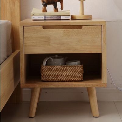 Mesa de noche de madera maciza gabinete de almacenamiento de moda para decoración de dormitorio y sala de estar