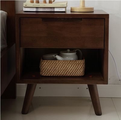 Mesa de noche de madera maciza gabinete de almacenamiento de moda para decoración de dormitorio y sala de estar