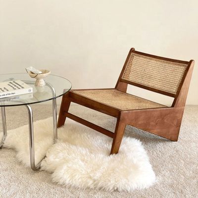OEM/ODM estilo moderno Rattan de madera sala de estar creativa Patio silla de rattan silla trasera perfecta para el apartamento