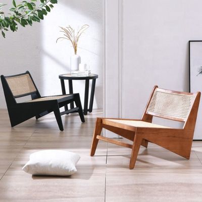 OEM/ODM estilo moderno Rattan de madera sala de estar creativa Patio silla de rattan silla trasera perfecta para el apartamento