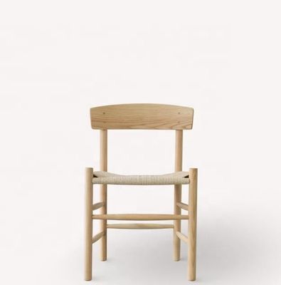 Alta gama de madera sólida japonesa cuerda tejida respaldo curvo para espaldas al aire libre silla de ocio NO Solución plegada Selección Tipo de versión