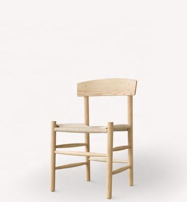 Alta gama de madera sólida japonesa cuerda tejida respaldo curvo para espaldas al aire libre silla de ocio NO Solución plegada Selección Tipo de versión