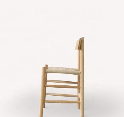 Alta gama de madera sólida japonesa cuerda tejida respaldo curvo para espaldas al aire libre silla de ocio NO Solución plegada Selección Tipo de versión