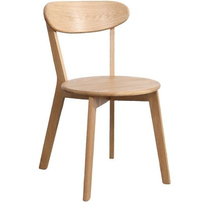 Silla de comedor de madera maciza W44*D49*H80CM Madera de roble para diseño simple nórdico en un restaurante familiar pequeño