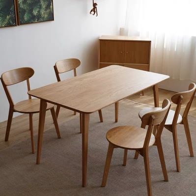 Silla de comedor de madera maciza W44*D49*H80CM Madera de roble para diseño simple nórdico en un restaurante familiar pequeño