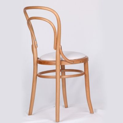Embalaje de correos Y silla de comedor de madera con espalda alta con diseño antiguo y tapicería de madera de haya