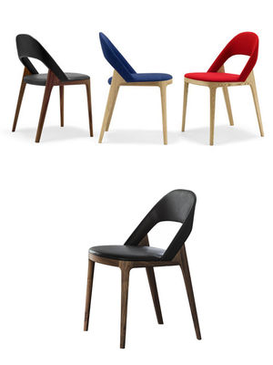 Silla de madera nórdica moderna para diseño de muebles Restaurante Comedor tapizado