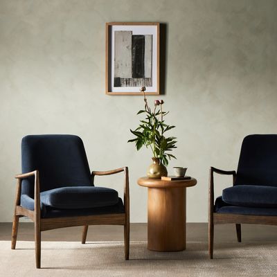 Muebles de sala de estar de una sola persona Sofá tapizado de madera silla con tejido y almohadón de espuma sobre marco de madera