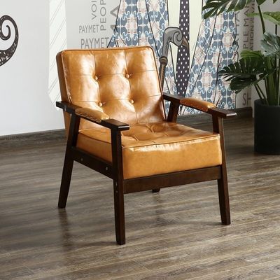 Silla confortable de diseño de madera con asiento de PU para comidas en hoteles en edificios de oficinas y cafeterías