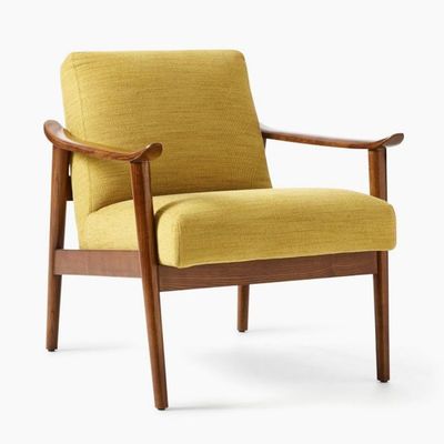 Apoyo de brazo de cojín suave Silla de madera sólida para el estilo nórdico