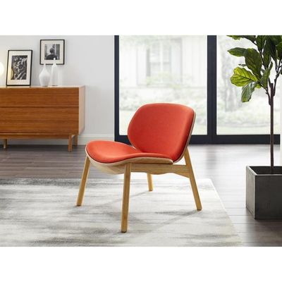 Asiento cómodo de tela silla de madera para hotel restaurante sala de estar cafetería en diseño moderno nórdico