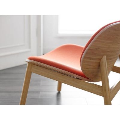 Asiento cómodo de tela silla de madera para hotel restaurante sala de estar cafetería en diseño moderno nórdico