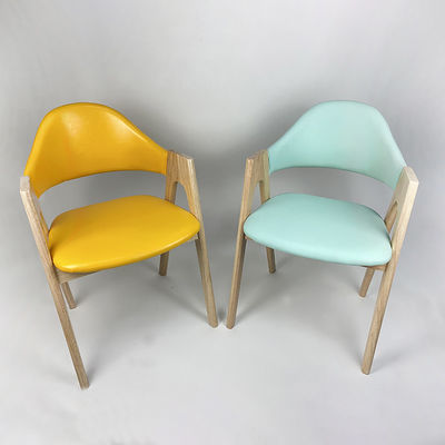 Commercial de lujo estilo moderno silla de comedor de piernas de madera con fabricación de muebles sólidos de sala de estar