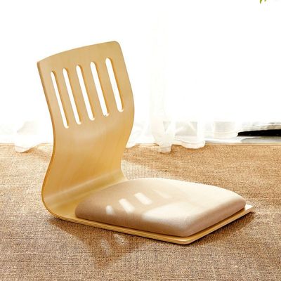 Estilo japonés cómodo silla de tatami apilada de madera silla de ocio sin piernas acento tatami apilada de madera japonés