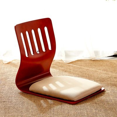 Estilo japonés cómodo silla de tatami apilada de madera silla de ocio sin piernas acento tatami apilada de madera japonés