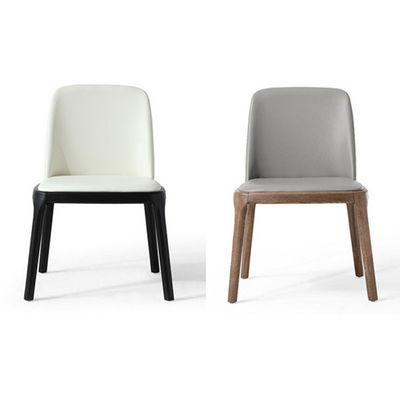 Lugo gris nórdico de lujo silla de comedor tapizada de tela completa estilo moderno de lujo para el mobiliario del comedor