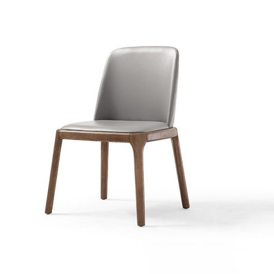 Lugo gris nórdico de lujo silla de comedor tapizada de tela completa estilo moderno de lujo para el mobiliario del comedor