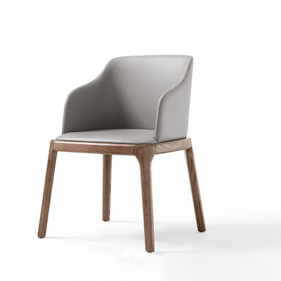 Lugo gris nórdico de lujo silla de comedor tapizada de tela completa estilo moderno de lujo para el mobiliario del comedor