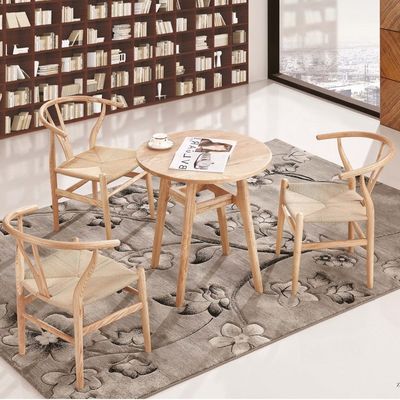 Set de mesa y silla de comedor de altura ajustable para muebles de restaurante de madera sólida